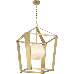 Shimmer 1 Light 20.5 inch Legacy Brass Pendant Ceiling Light