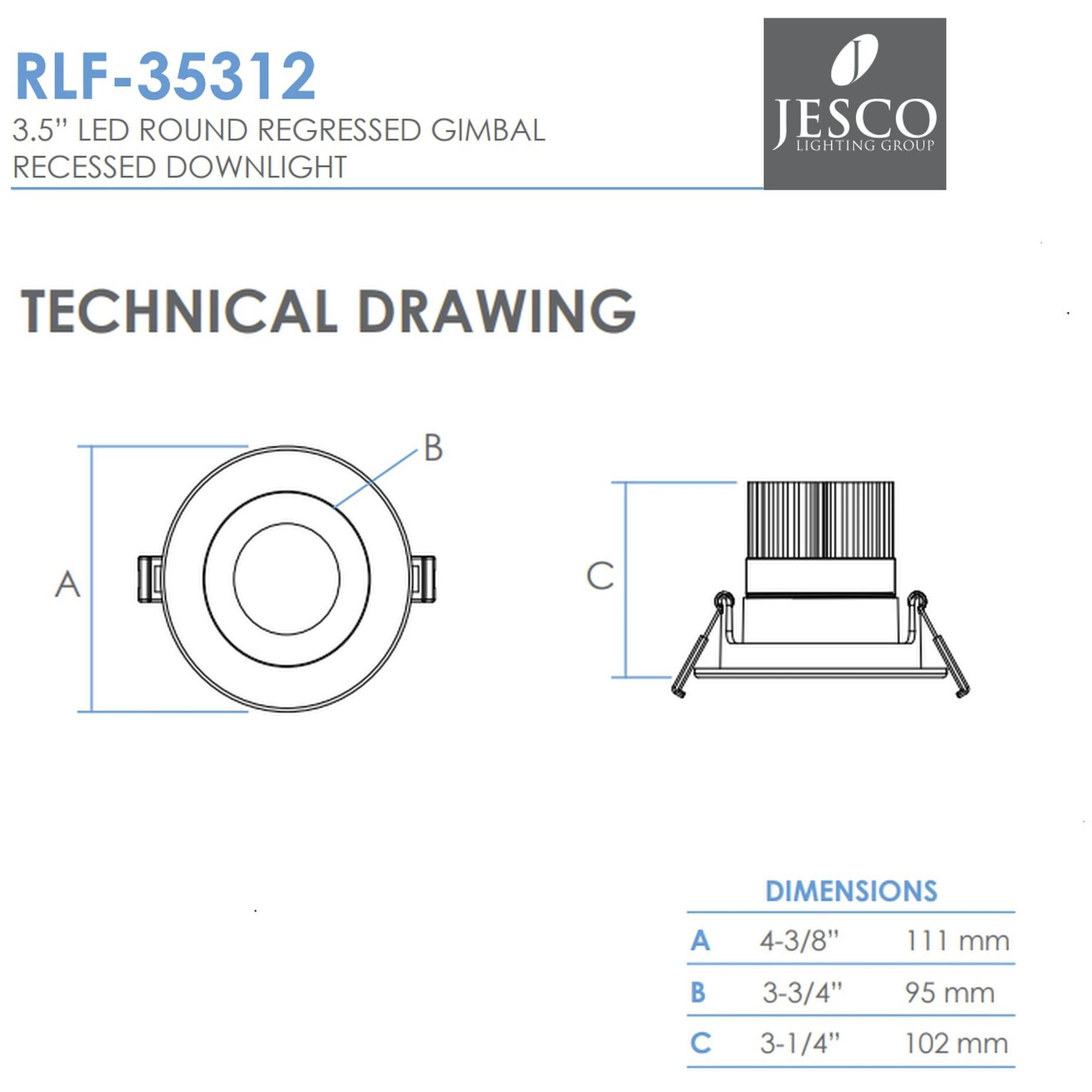Luke Black Downlight, Round