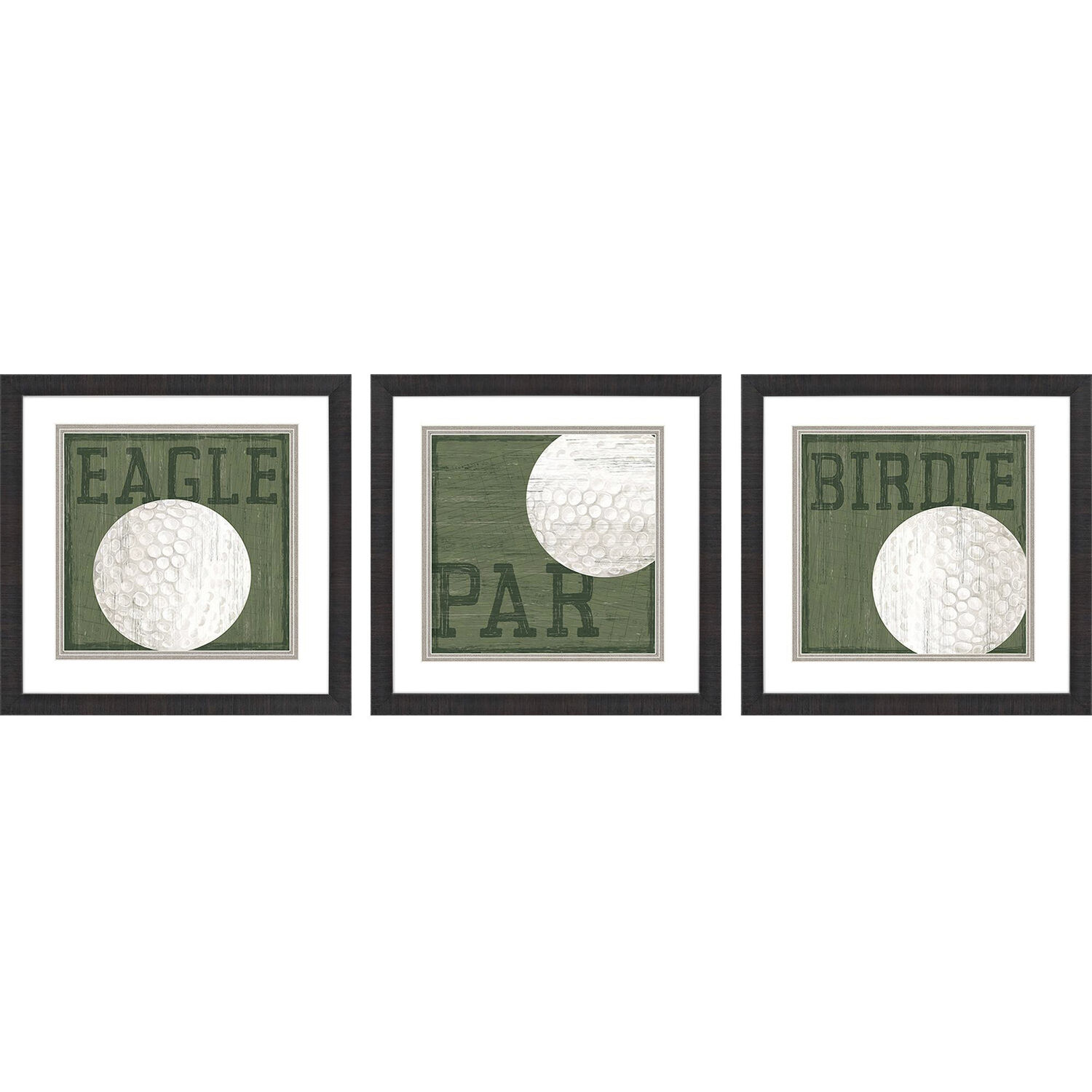 Sporting Green and White Framed Art, Propac