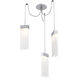 Parallel LED 13.3 inch Classic Silver Swag Multi-Pendant Ceiling Light in Clear Rimelight, 2700K LED