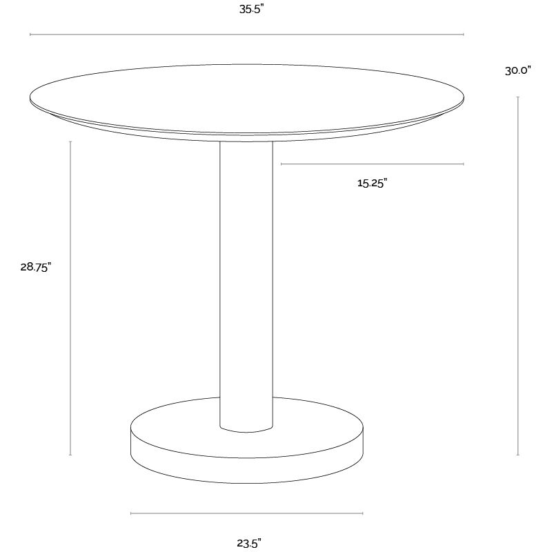 Monaco Gold / Grey Marble / Charcoal Grey Bistro Table