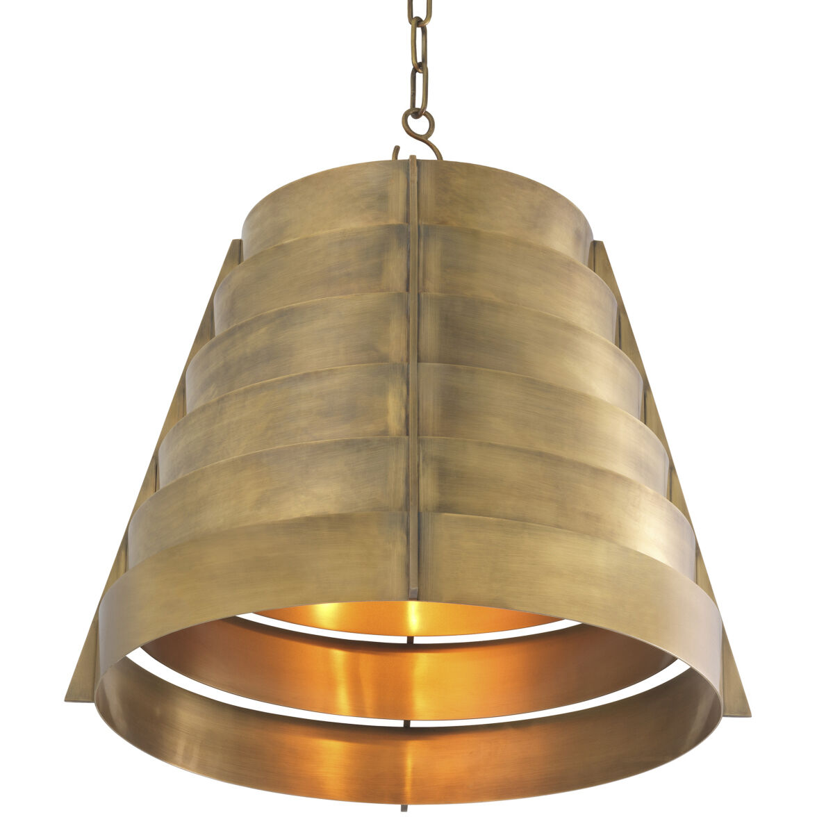 Fitzroy 3 Light 21.65 inch Vintage Brass Pendant Ceiling Light