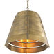 Fitzroy 3 Light 21.65 inch Vintage Brass Pendant Ceiling Light