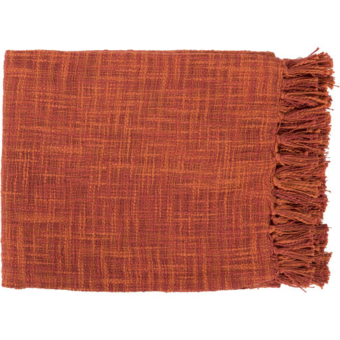 Tori 59 X 49 inch Brick Red Throw, Rectangle