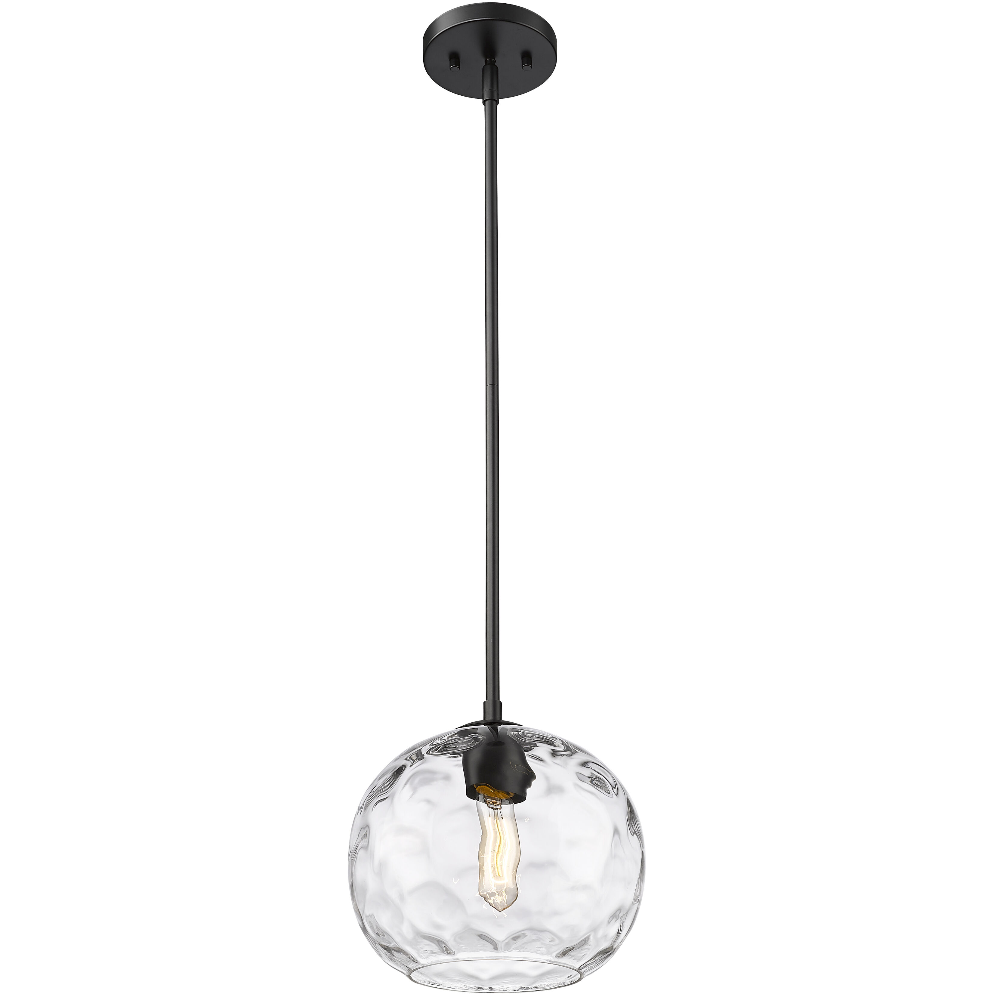 Chloe 1 Light 10 inch Matte Black Pendant Ceiling Light