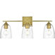 Harris 3 Light 24 inch Brass Bath Sconce Wall Light
