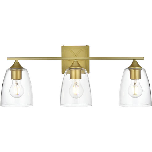 Harris 3 Light 24 inch Brass Bath Sconce Wall Light