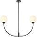 Nyomi 2 Light 36 inch Black Chandelier Ceiling Light
