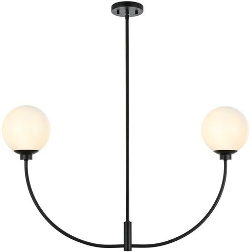 Nyomi 2 Light 36 inch Black Chandelier Ceiling Light
