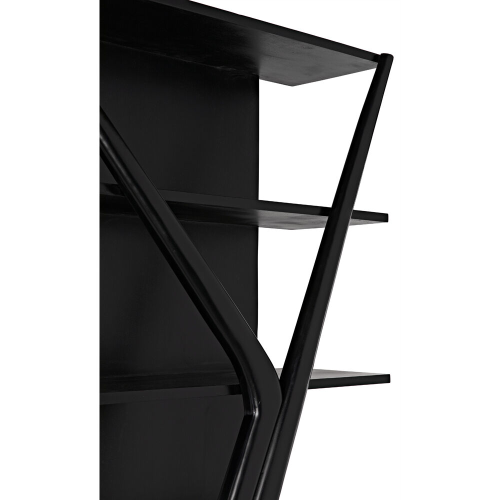 Vetra Hand Rubbed Black Bookcase