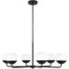 Alvin 6 Light 38.25 inch Midnight Black Chandelier Ceiling Light