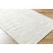 Luxuries 90 X 60 inch Light Silver Handmade Rug in 5 x 7.5