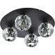 Graham 4 Light 14 inch Black Flush Mount Ceiling Light