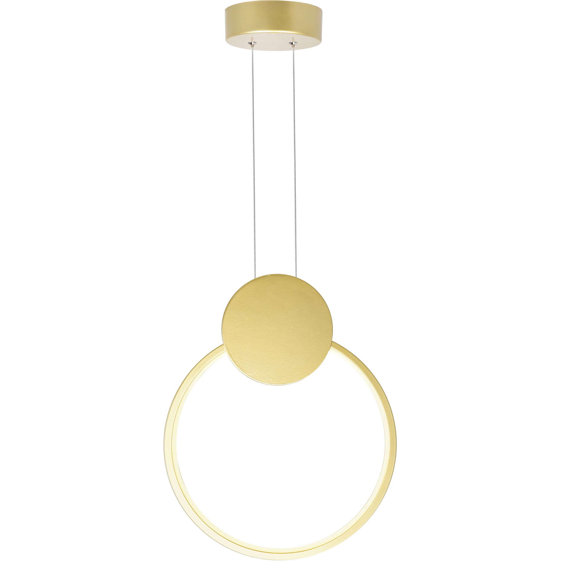 Pulley LED 10 inch Satin Gold Mini Pendant Ceiling Light