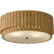 Satori 2 Light 16 inch Natural Aged Brass Flush Mount Ceiling Light