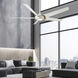 Lucid 62 inch Soft Brass and Matte White with Matte White Blades Downrod Ceiling Fan in 3000K, Soft Brass Matte White