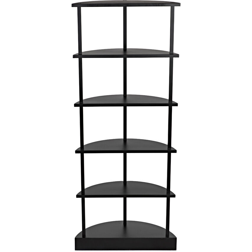 Spago Matte Black Bookcase
