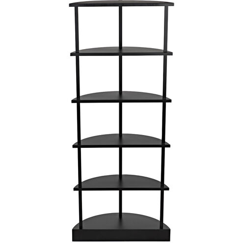 Spago Matte Black Bookcase