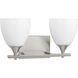 Drew & Jonathan Toffino 2 Light 16 inch Brushed Steel Wall Bath Fixture Wall Light