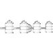 Hazlett 4 Light 31 inch Polished Chrome Bath Light Wall Light