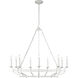 C&M by Chapman & Myers Brighton 9 Light 41.5 inch Aged Pewter Chandelier Ceiling Light in LED