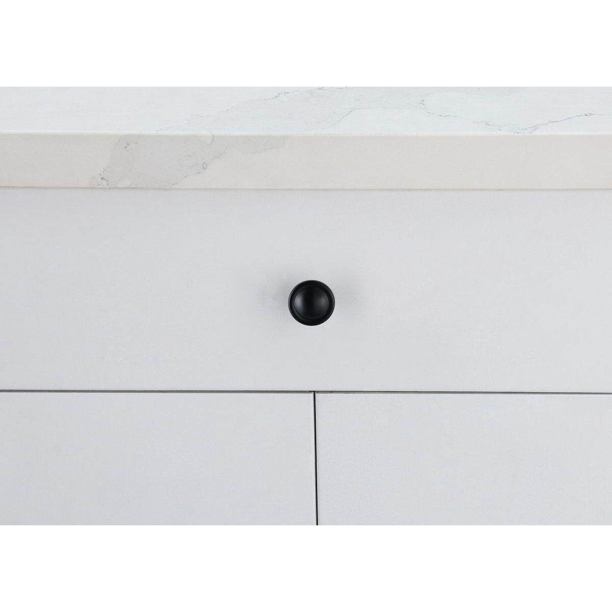 Garlande Matte Black Hardware Cabinet Knob, Set of 10