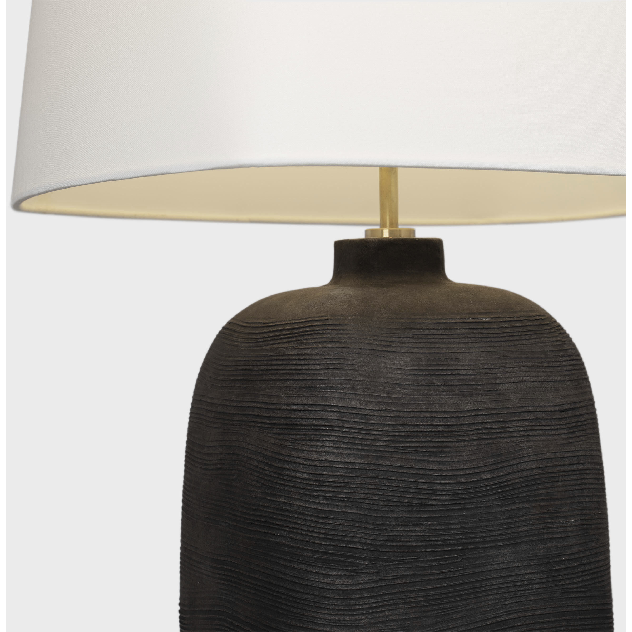 Chapman & Myers Pemba 31.5 inch 15.00 watt Chimney Black Combed Table Lamp Portable Light, Large