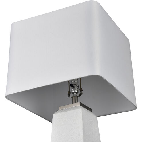 Luke 35 inch 150.00 watt Dry White with Satin Nickel Table Lamp Portable Light, Set of 2