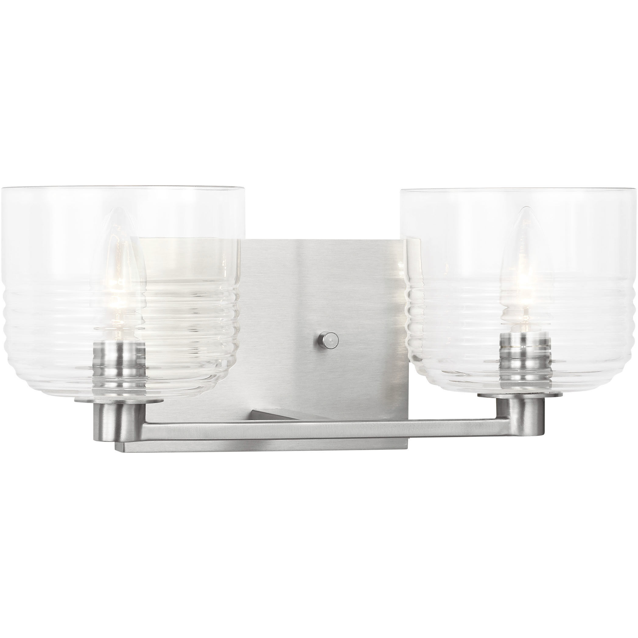 Drew & Jonathan Lochdale 2 Light 14.75 inch Brushed Nickel Vanity Light Wall Light, Medium