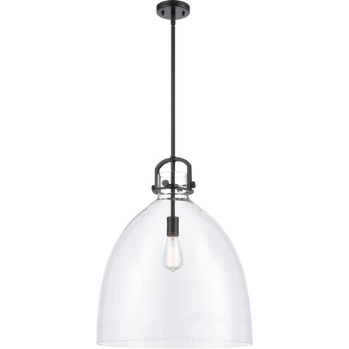 Newton Bell 1 Light 18 inch Matte Black Pendant Ceiling Light