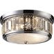 Salena 2 Light 13 inch Polished Chrome Flush Mount Ceiling Light