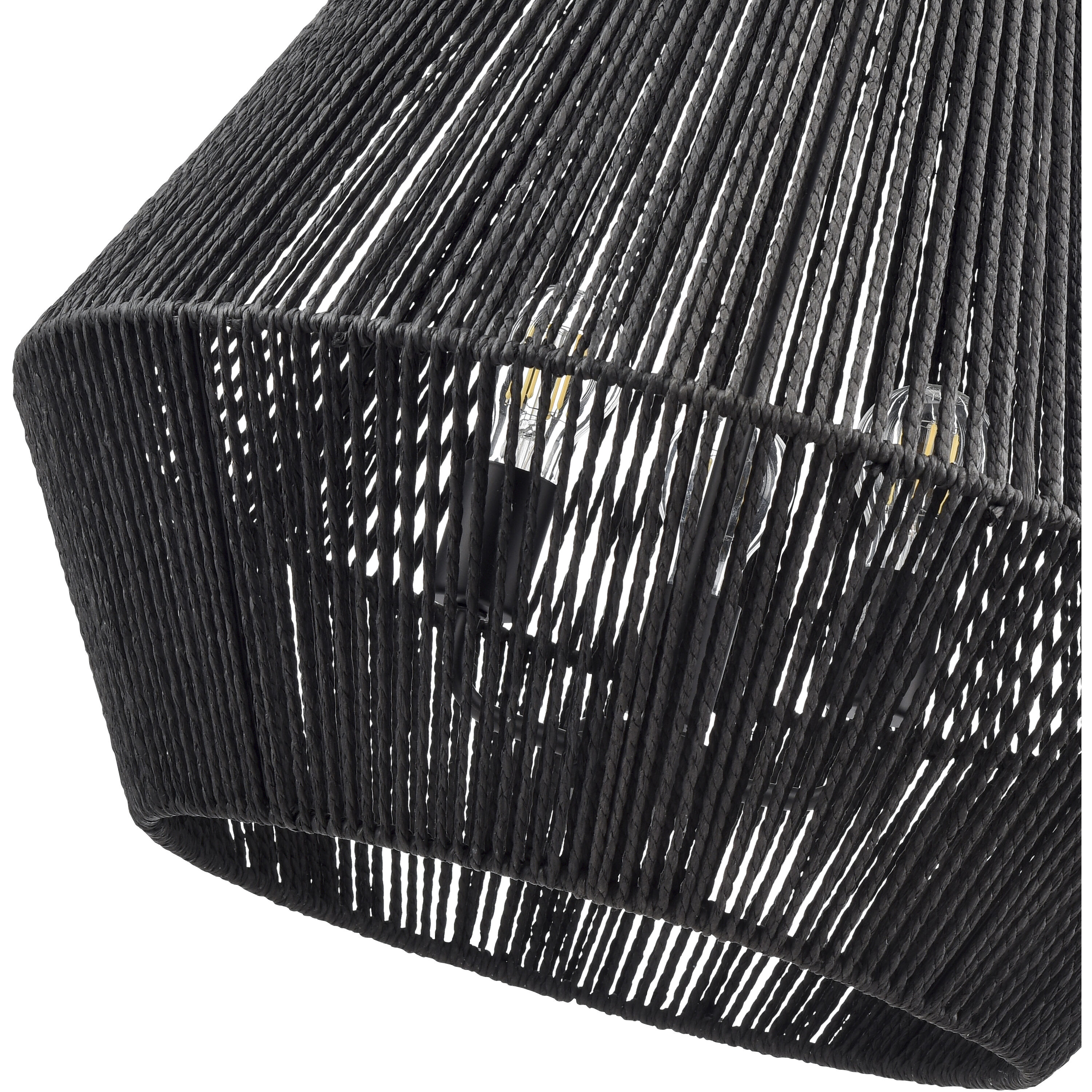 Elise 3 Light 22 inch Matte Black Pendant Ceiling Light