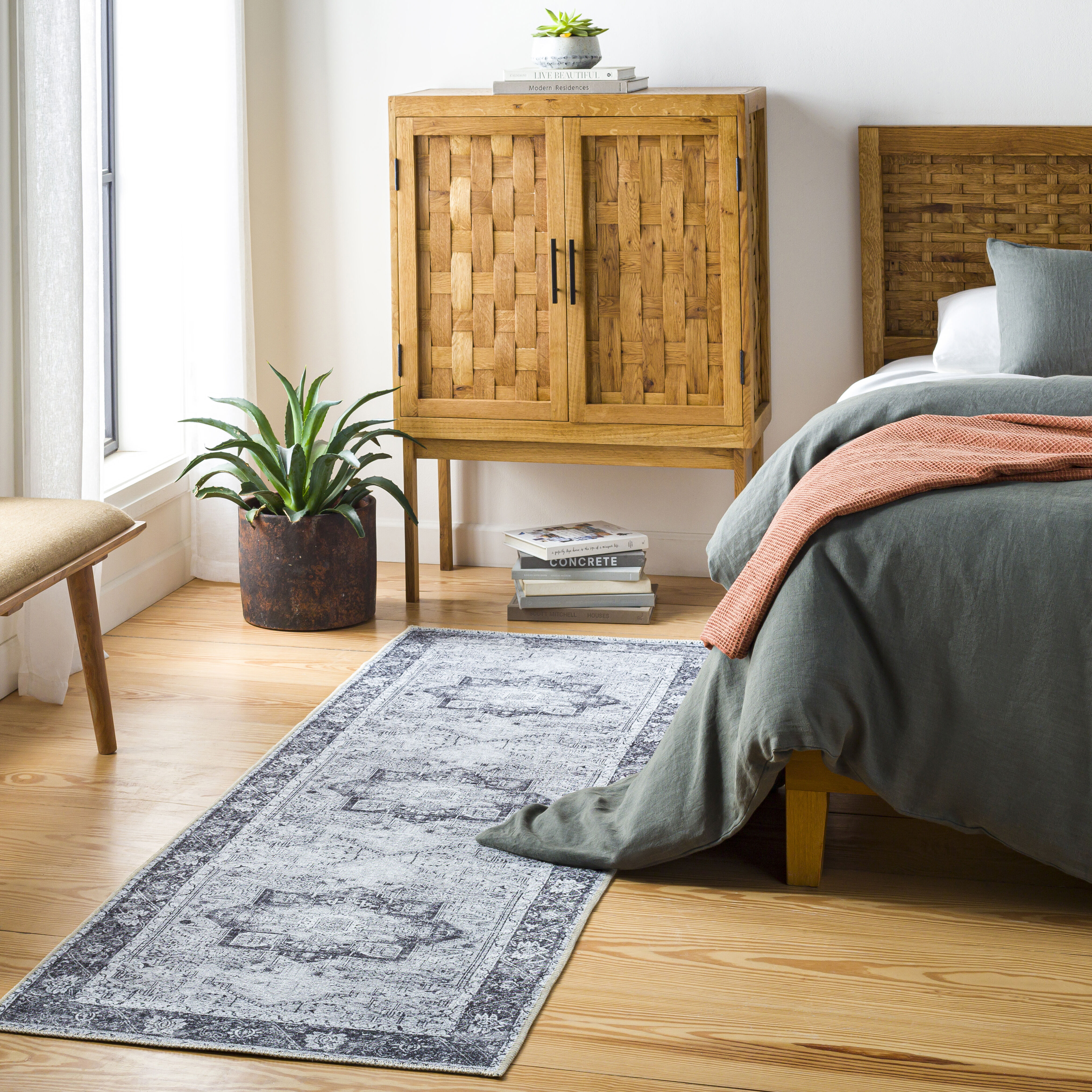 Amelie 94 X 31 inch Light Gray Rug, Runner