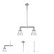 Franklin Restoration Small Cone LED 21 inch Polished Chrome Chandelier Ceiling Light in Seedy Glass, Franklin Restoration