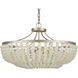 Chanteuse 4 Light 30.75 inch Silver Granello Semi-Flush Mount Ceiling Light