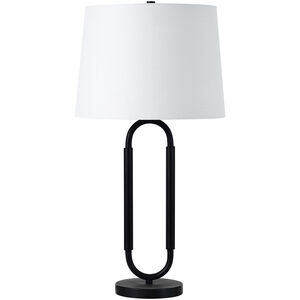 Alaya 27 inch 100 watt Matte Black and Off-White Table Lamp Portable Light