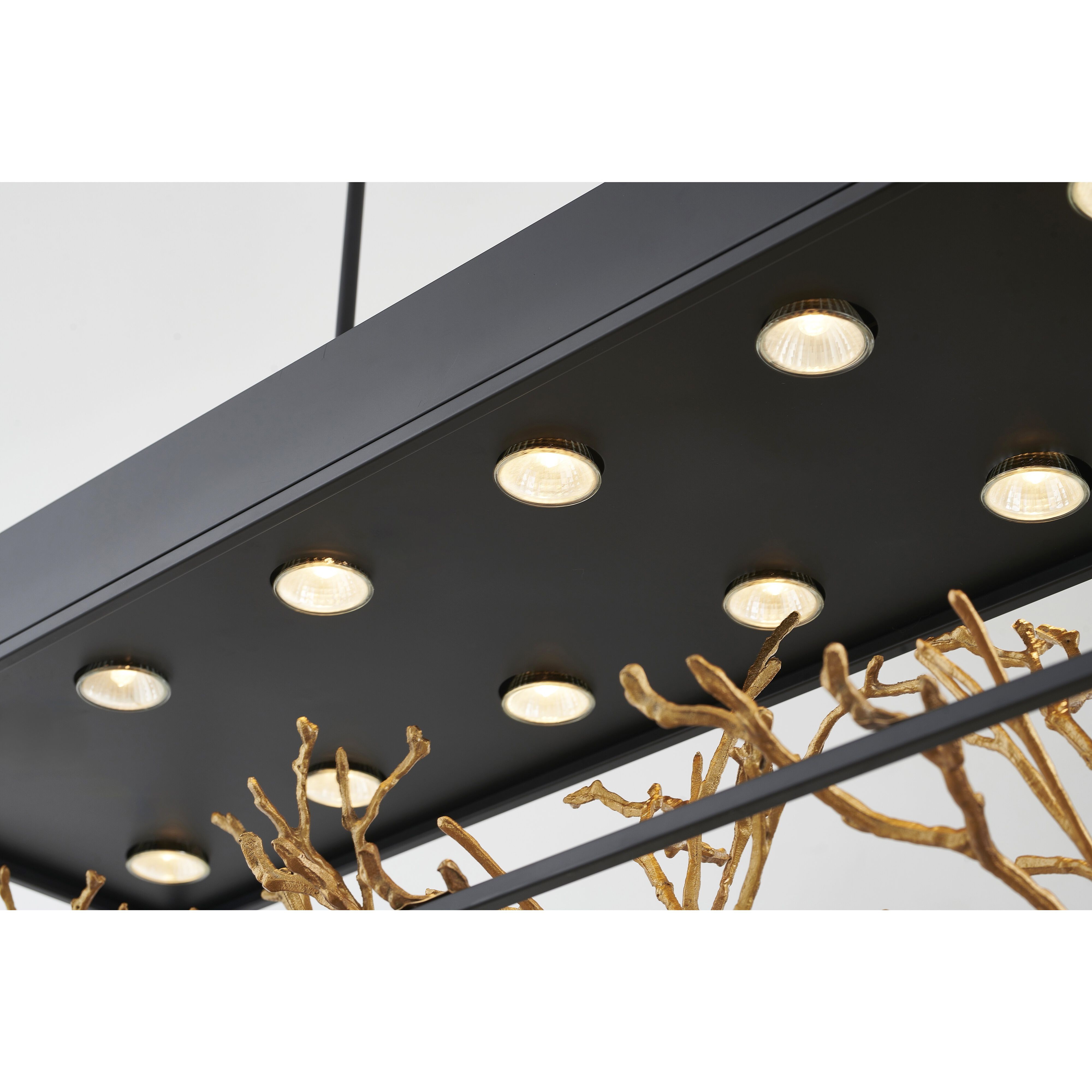 Canada 12 Light 12 inch Matte Black Chandelier Ceiling Light
