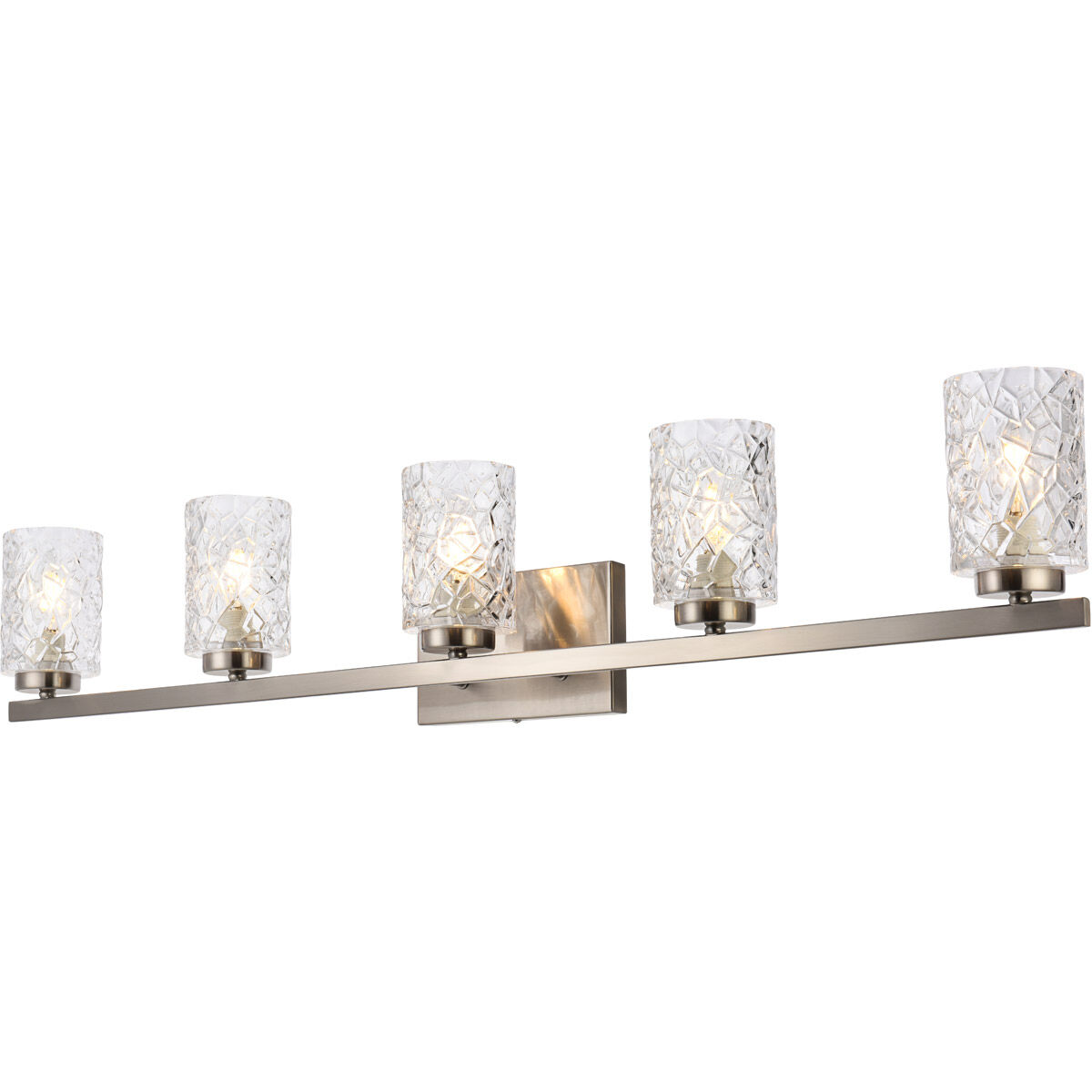 Cassie 5 Light 42 inch Stain Nickel Bath Sconce Wall Light