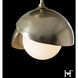 Brooklyn 1 Light 6 inch Modern Brass and Modern Brass Semi-Flush Ceiling Light