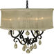 Liebestraum 4 Light 19 inch Mahogany Bronze with Sheer White Shade Dining Chandelier Ceiling Light