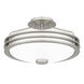 Emile 3 Light 16 inch Brushed Nickel Semi-Flush Mount Ceiling Light