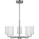 Rhett 5 Light 24 inch Brushed Steel Chandelier Ceiling Light