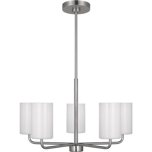 Rhett 5 Light 24 inch Brushed Steel Chandelier Ceiling Light