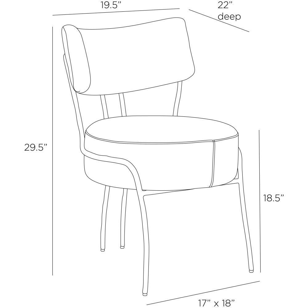 Enid Oatmeal Linen and Natural Iron Chair