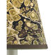 Marble Paper Green and Chocolate and Mustard 5 inch Tapered Chandelier Shade