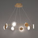 Bracelet LED 32.25 inch Aged Brass Pendant Ceiling Light in 3500K, dweLED