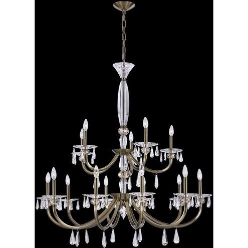 Passo 15 Light 45 inch Brushed Brass Pendant Ceiling Light