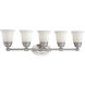 Bella 5 Light 31 inch Brushed Nickel Vanity Light Wall Light