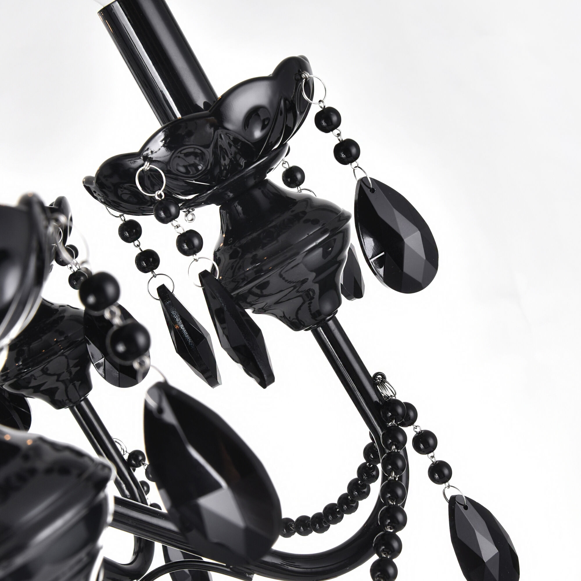 Keen 9 Light 32 inch Black Up Chandelier Ceiling Light