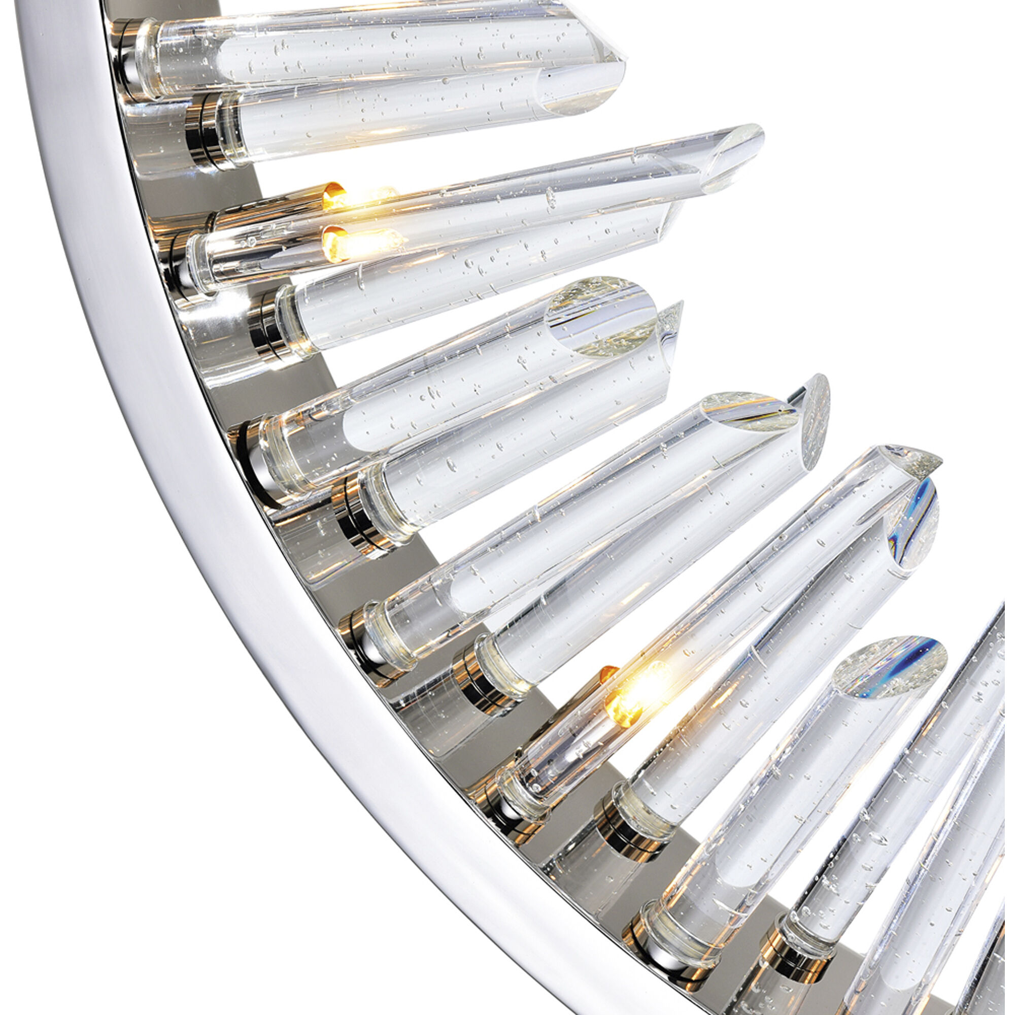 Spiked 6 Light 3 inch Polished Nickel Chandelier Ceiling Light